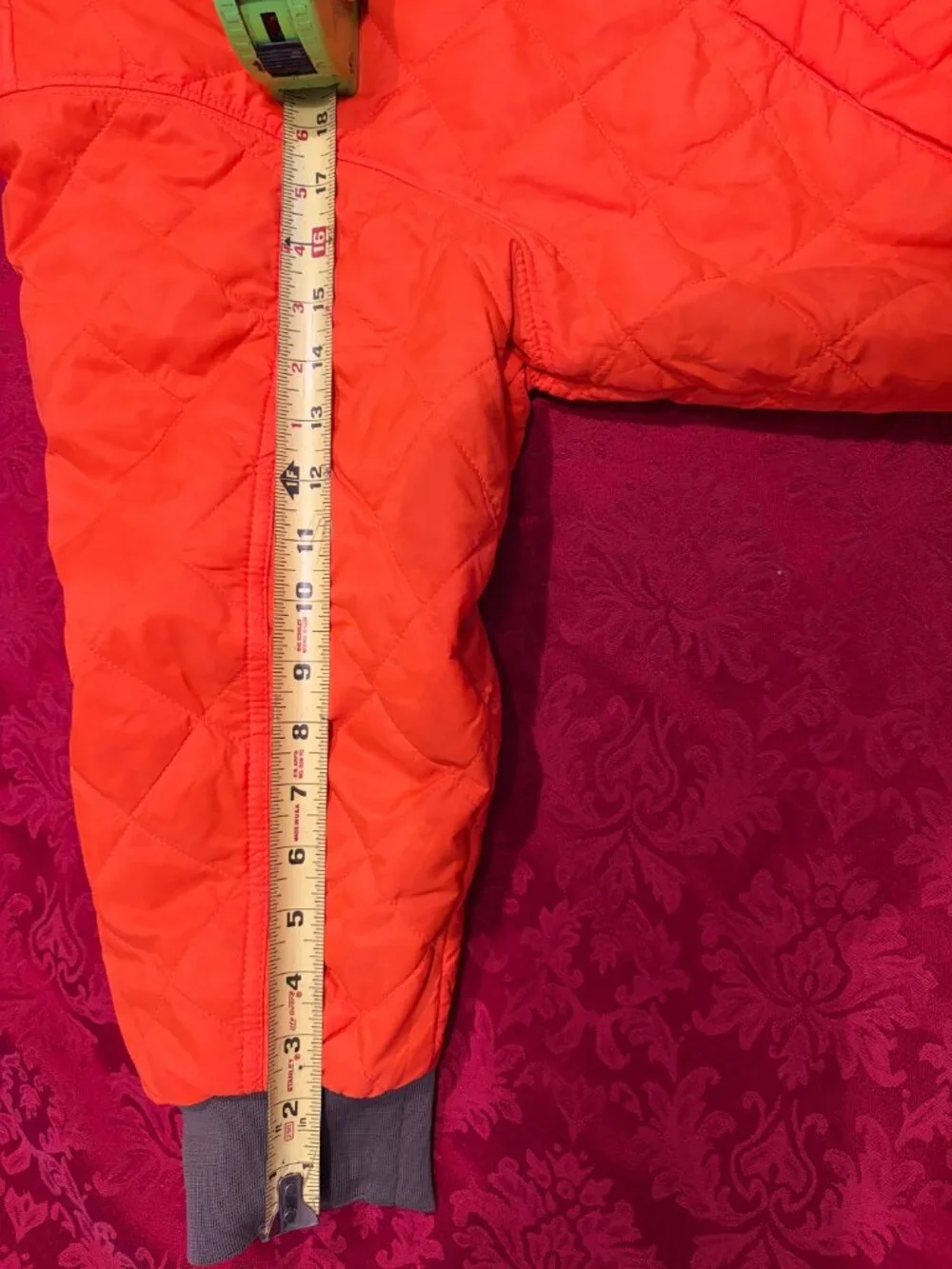 Nike Reversible Quilted Bomber Jacket Full Zip Orange Olive Green 1X